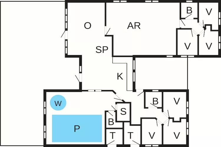 18 persoons vakantie huis in Væggerløse - Plattegrond