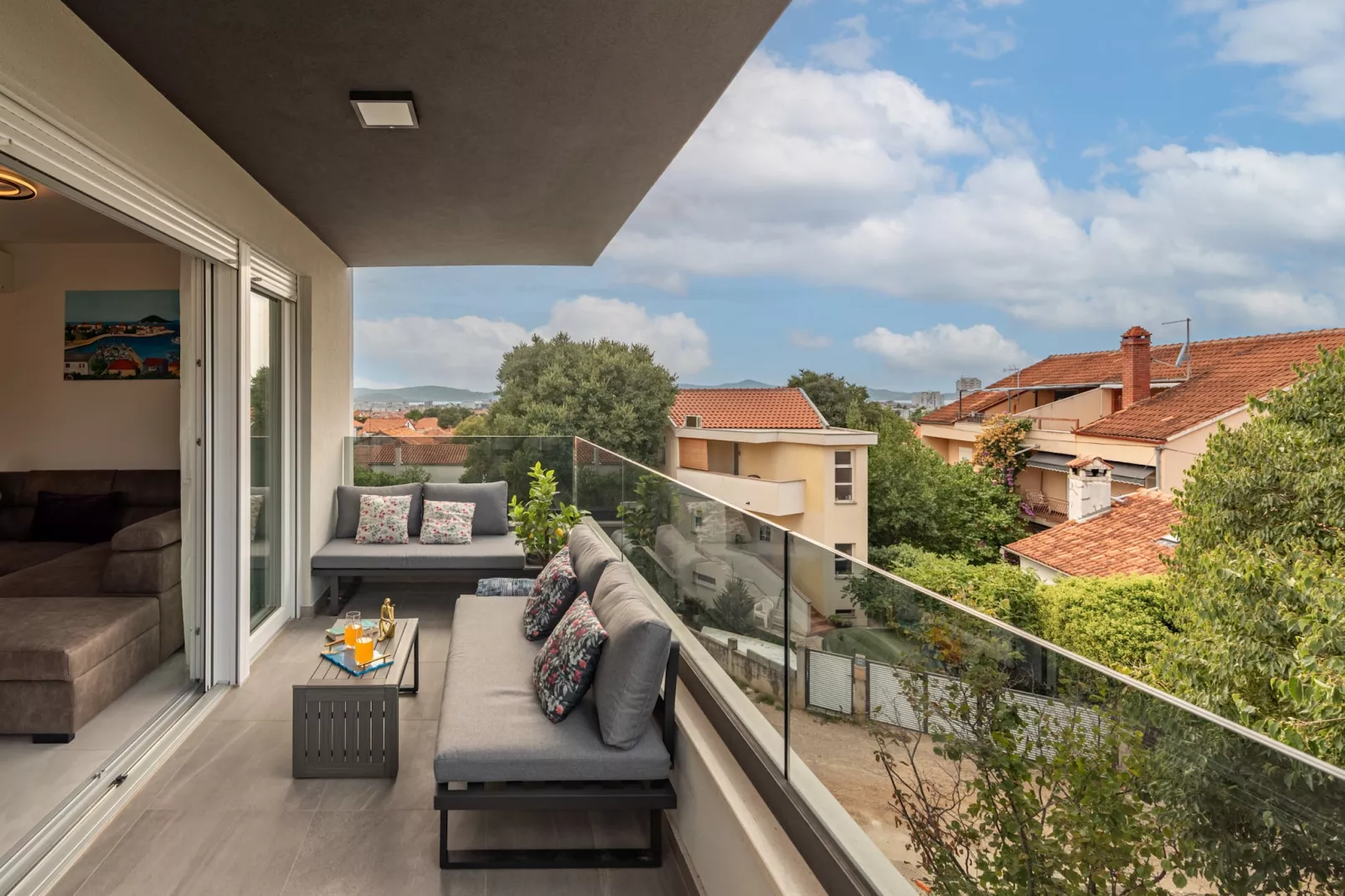 Deluxe apartment Anelle with jacuzzi - Terrasbalkon