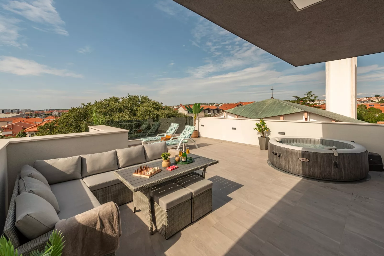 Deluxe apartment Anelle with jacuzzi - Terras