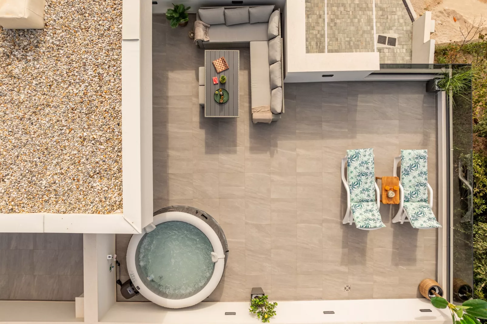 Deluxe apartment Anelle with jacuzzi - Terras