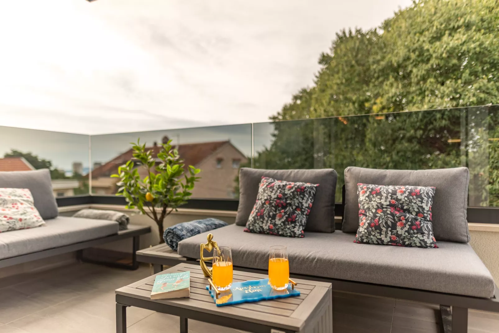 Deluxe apartment Anelle with jacuzzi - Terras