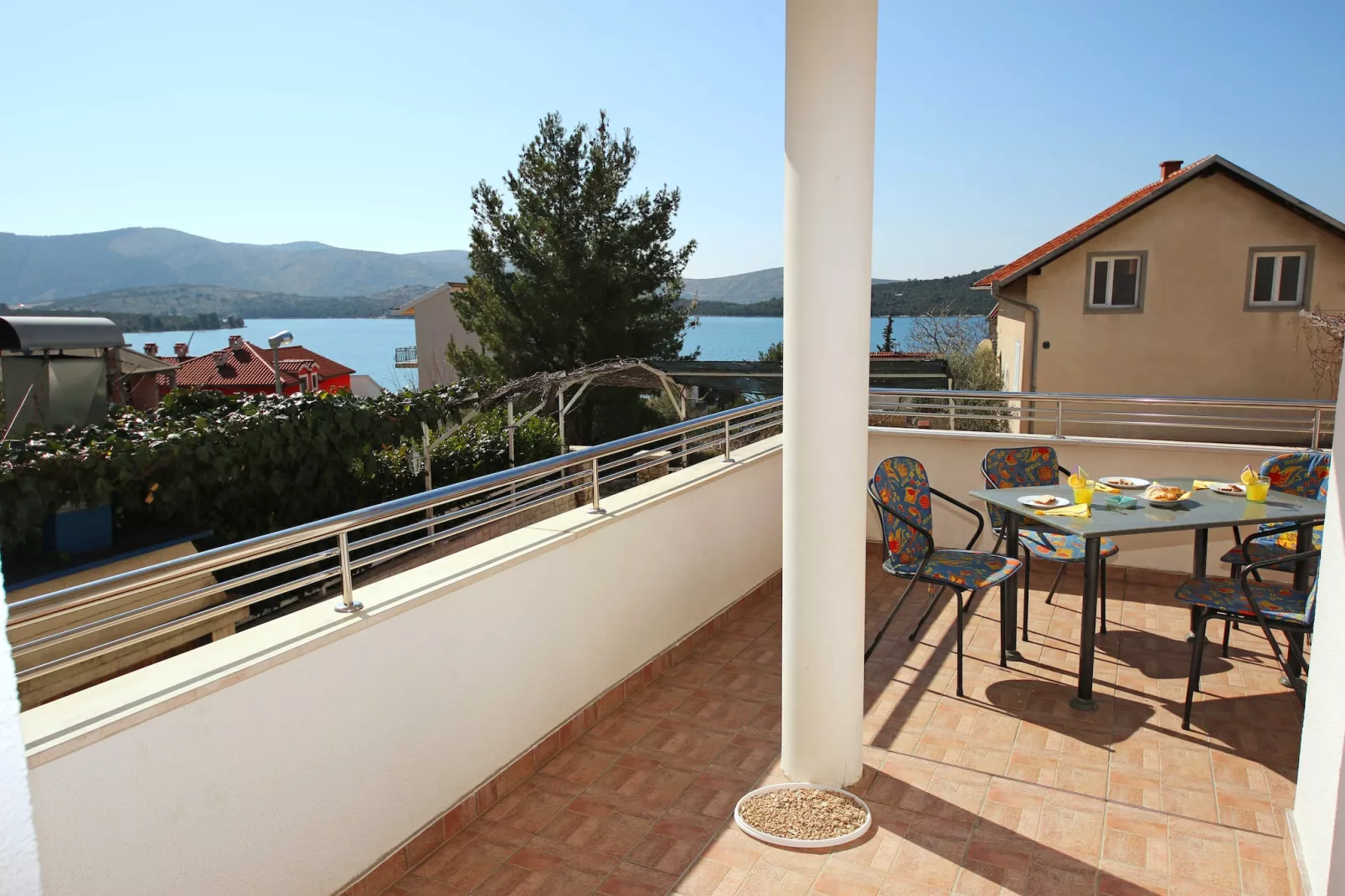 Apartments & Rooms Villa Petra -  One Bedroom Apartment with Balcony and Sea View (A4) - Terrasbalkon