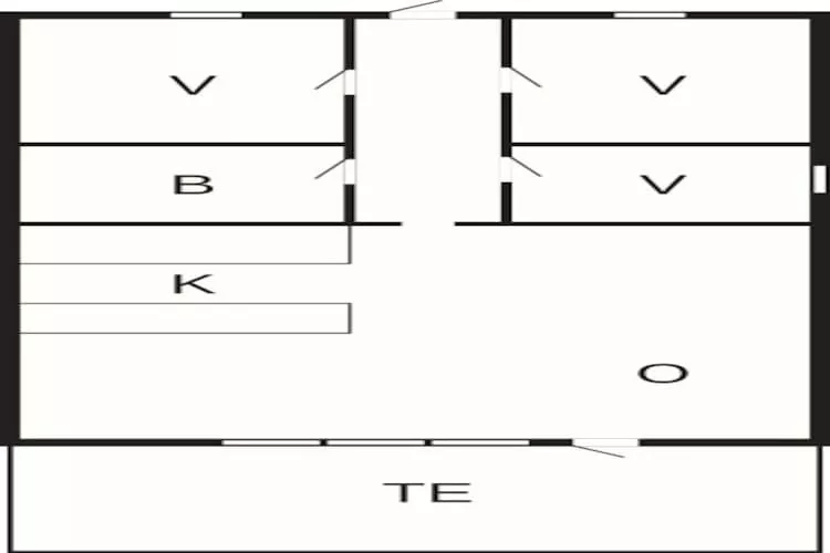 Vakantiehuis met 3 slaapkamers en moderne keuken - Plattegrond