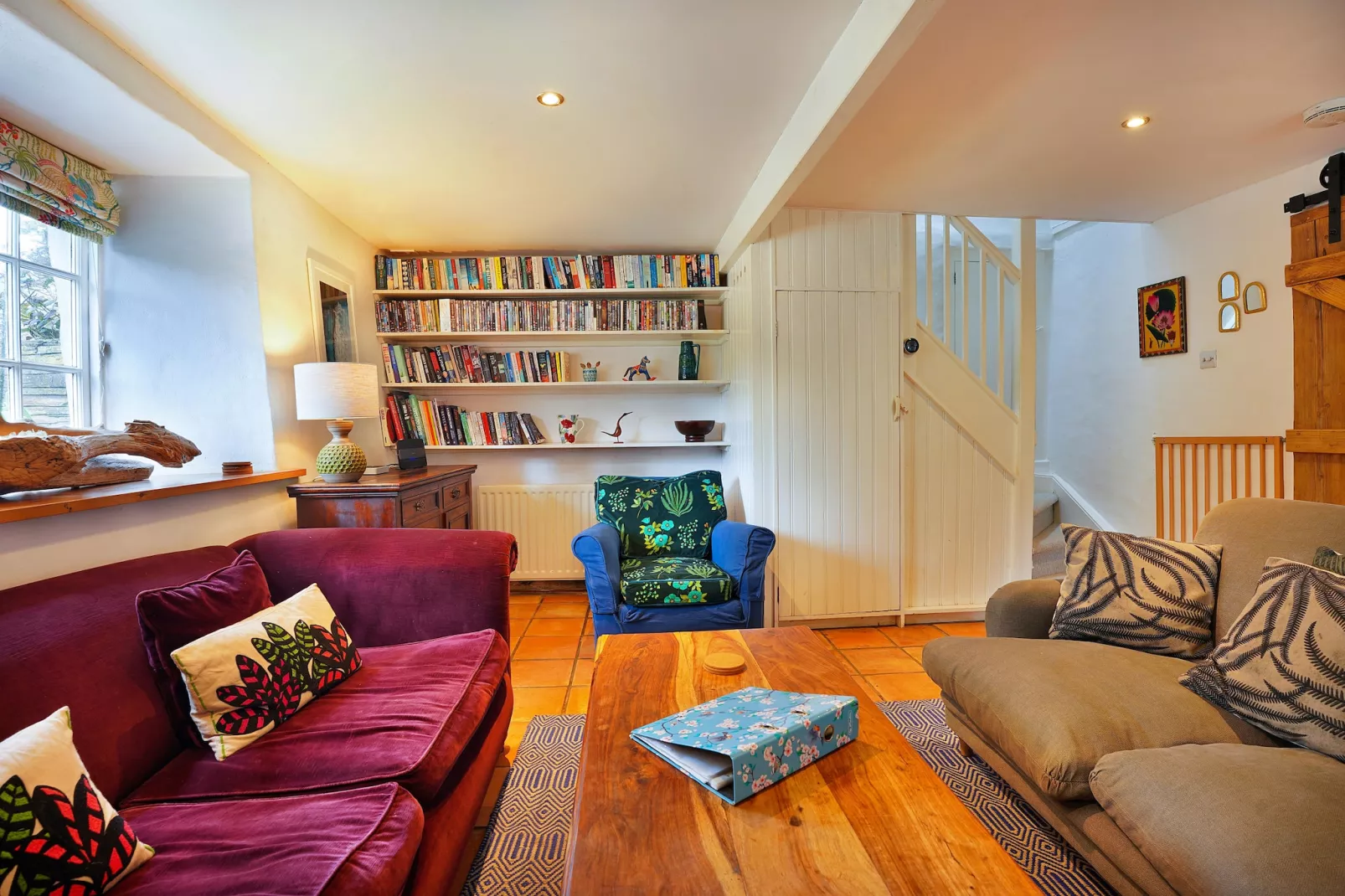 Porthcothan Mill Cottage - Woonkamer