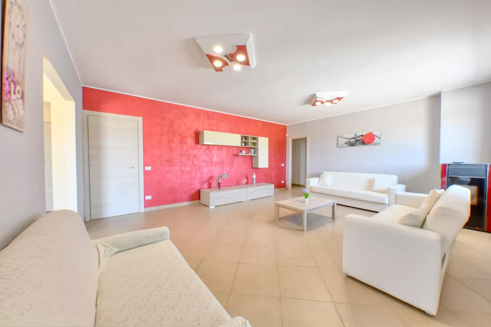 Villa Panorama mit Privatpool - Woonkamer