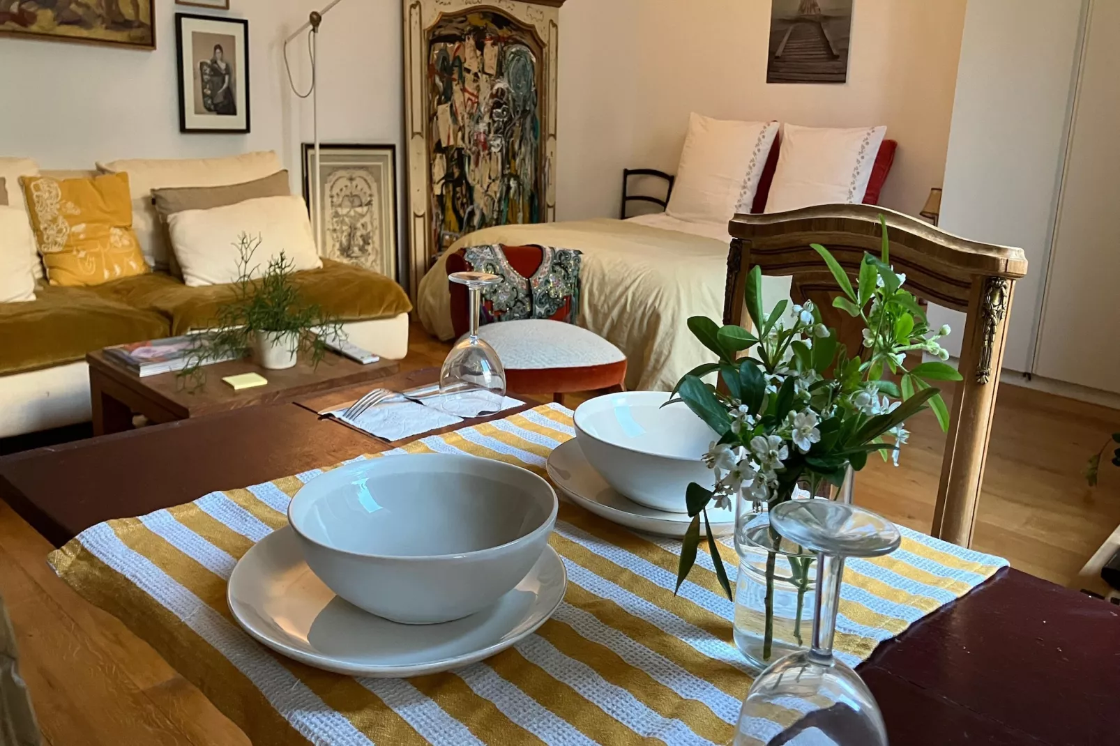 Mooi appartement vlakbij Parijs - Woonkamer