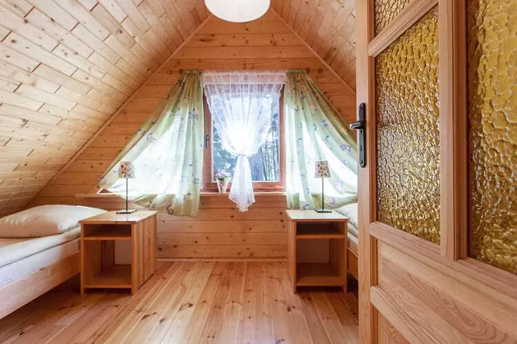 Drewniane domki wakacyjne Pobierowo-Slaapkamer