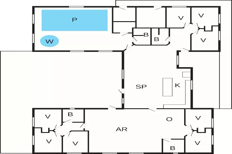 14 persoons vakantie huis in Idestrup - Plattegrond