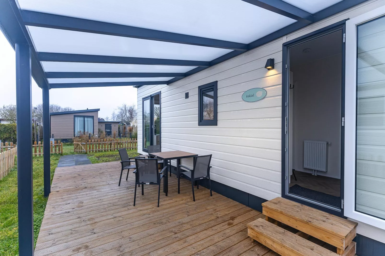 Duinhoeve chalet Schelp - Terrasbalkon