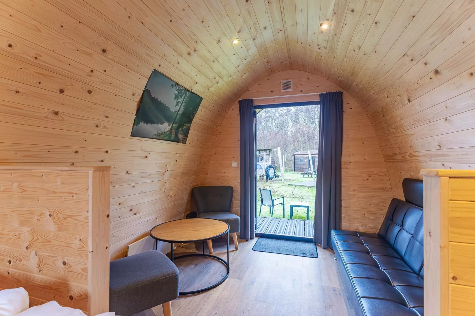 Duinhoeve Duinlodges 2 pers (huisdiervriendelijk) - Woonkamer