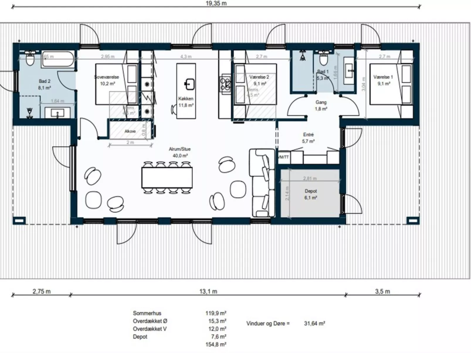 "Adna" - 1.4km from the sea - Binnen