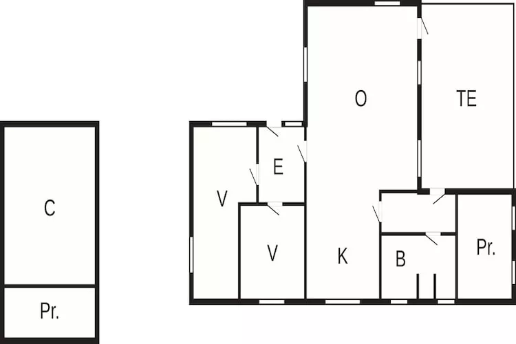 4 persoons vakantie huis in Oksbøl - Plattegrond