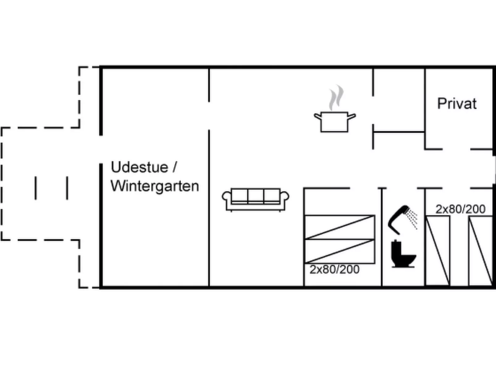 "Frida" - 125m from the sea - Binnen