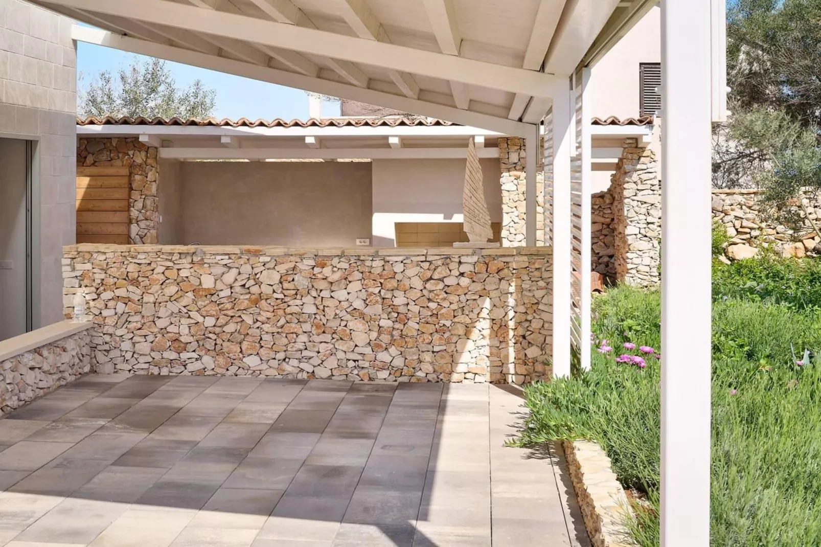 Luxury Seafront Villa Casa Familija Brac with Pool - Terrasbalkon