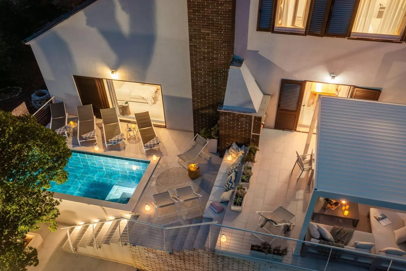 Luxury Villa Mila Supetar with Pool in the Center - Uitzicht zomer