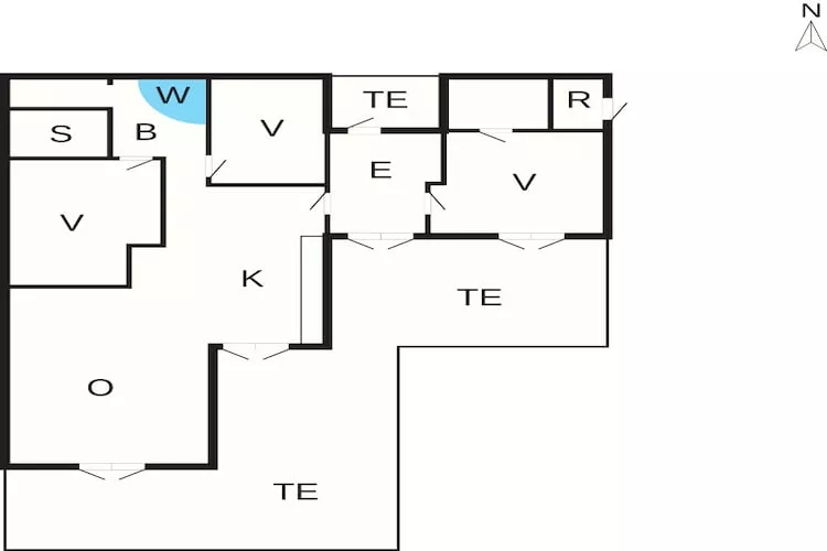 Vakantiehuis nabij Nysted - Plattegrond