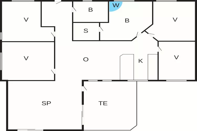 Deens huis vlakbij de Oostzeekust - Plattegrond