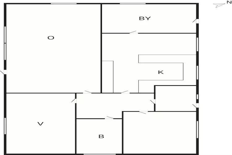 4 Personen vakantie huis in Nørre Nebel - Plattegrond