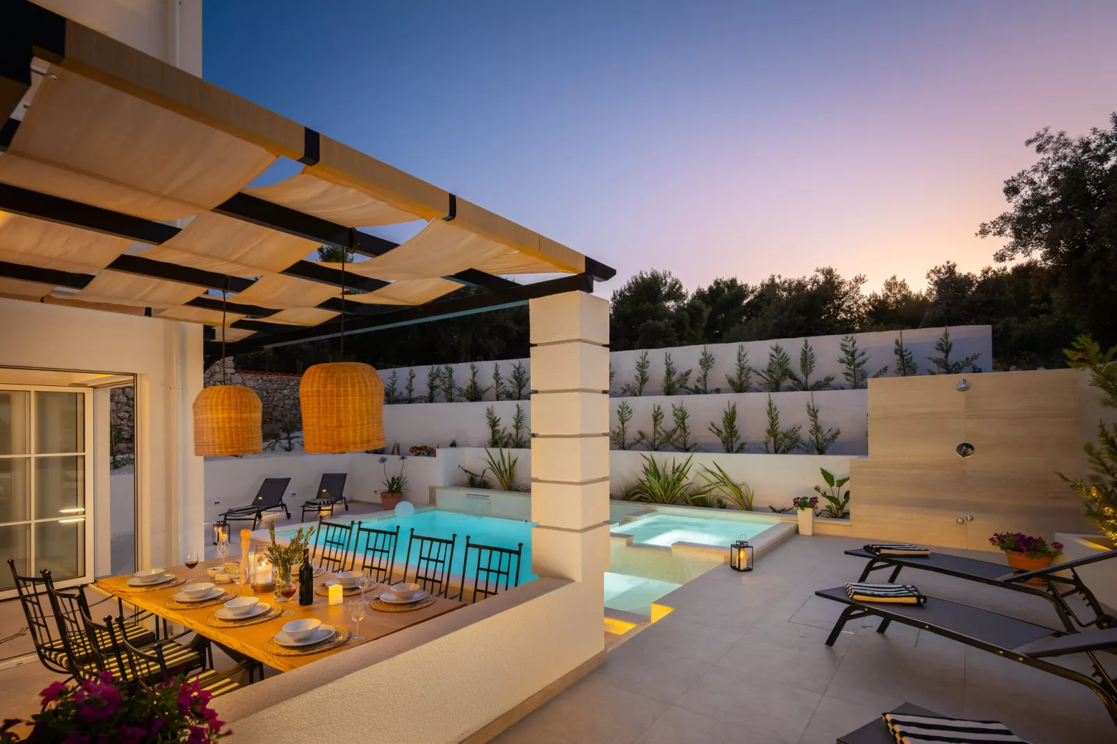 Villa Verde Ražanj with heated pool - Terras