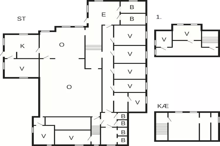 Ruime villa nabij Ribe - Plattegrond