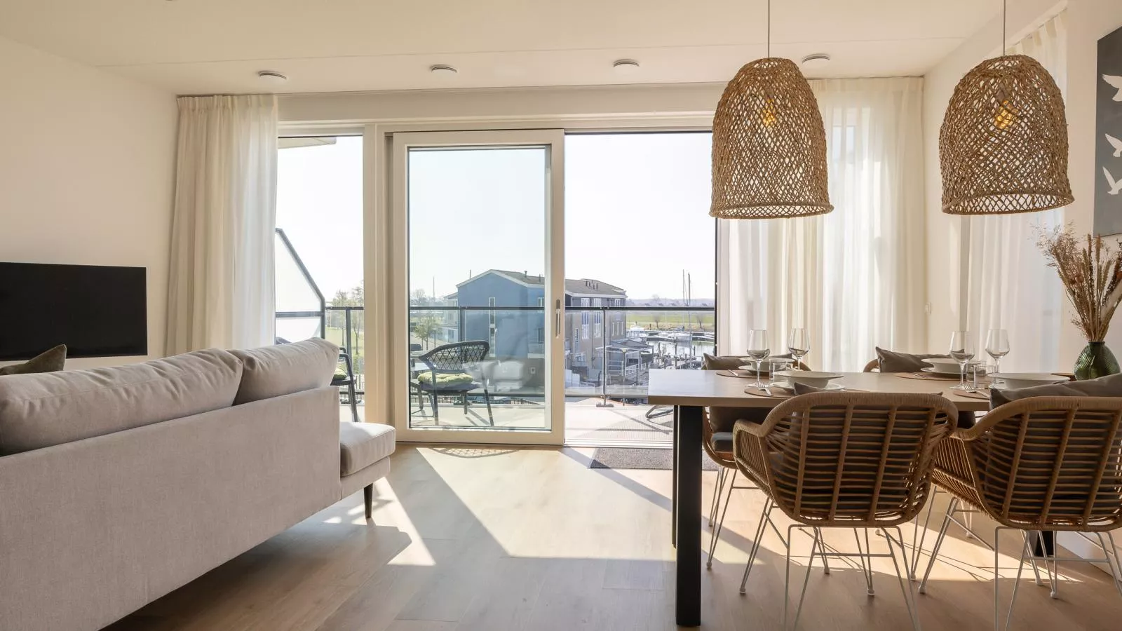 Panorama Appartement Kortgene - Woonkamer