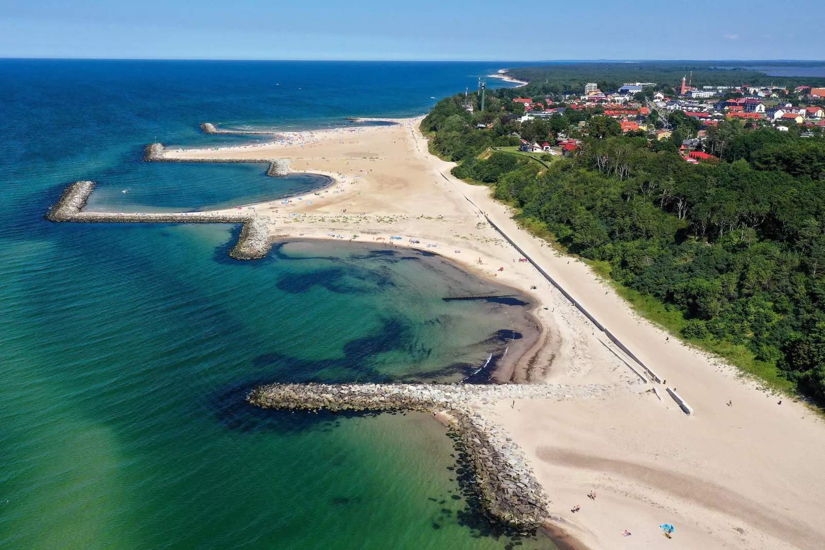 Domy wakacyjne z basenem letnim dla max 6 osób Jarosławiec - Gebieden zomer 1km