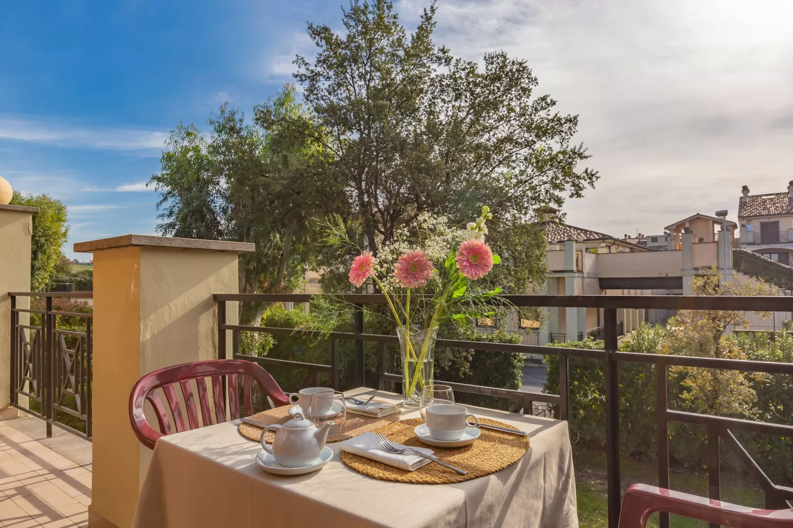 Quadrilocale vista giardino 217 - 4 pax - Terrasbalkon
