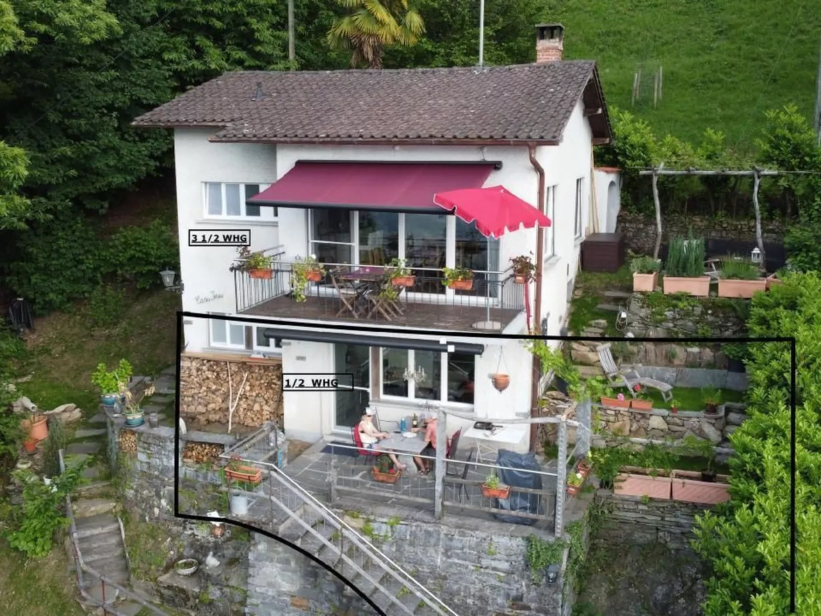 Casa Ines mit Grotto und Pergola