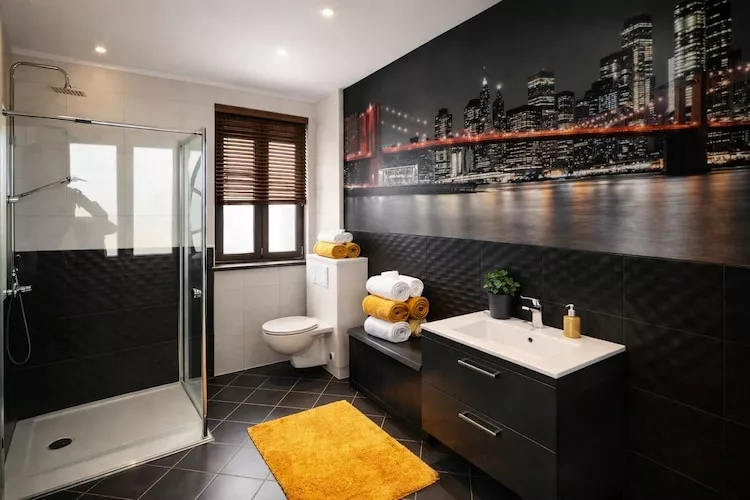 Holiday luxury apartment in Rewal - Badkamer