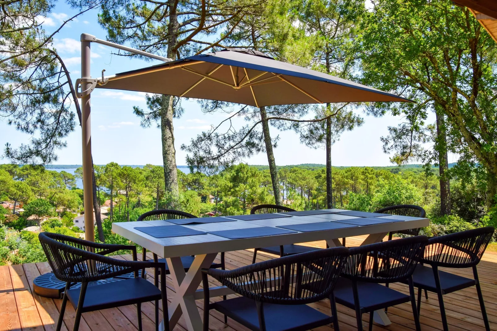 Maison avec vue sur le lac Lacanau - Terrasbalkon