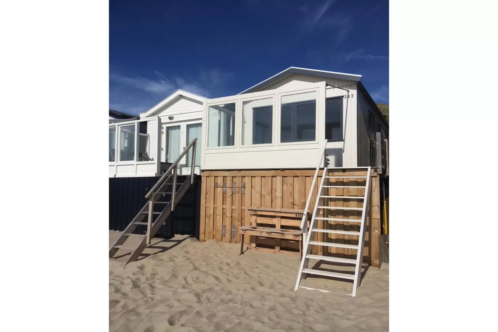 Beach sleep house near Dishoek directly by the sea with panoramic view and terrace, number 342