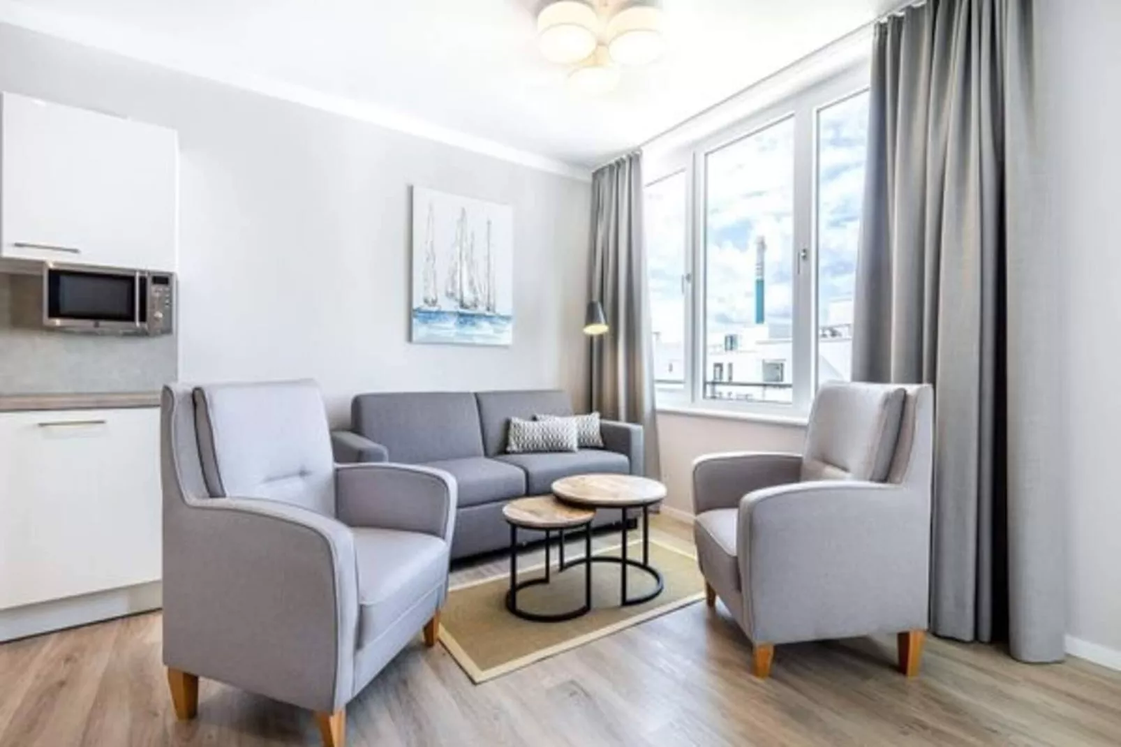 Gezinsverblijf met balkon in Lübeck Bay - Binnen