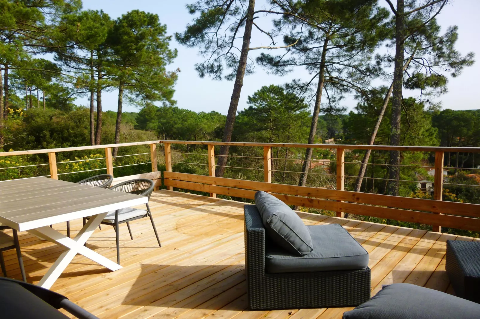 Maison avec vue sur le lac Lacanau - Terrasbalkon
