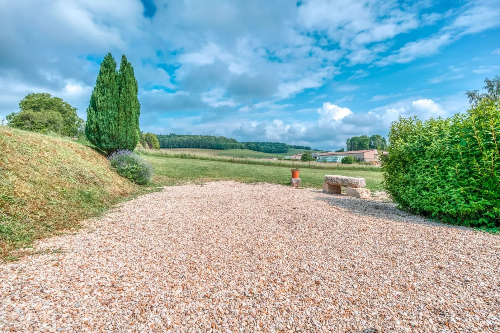 Gite Nouartais - Uitzicht zomer
