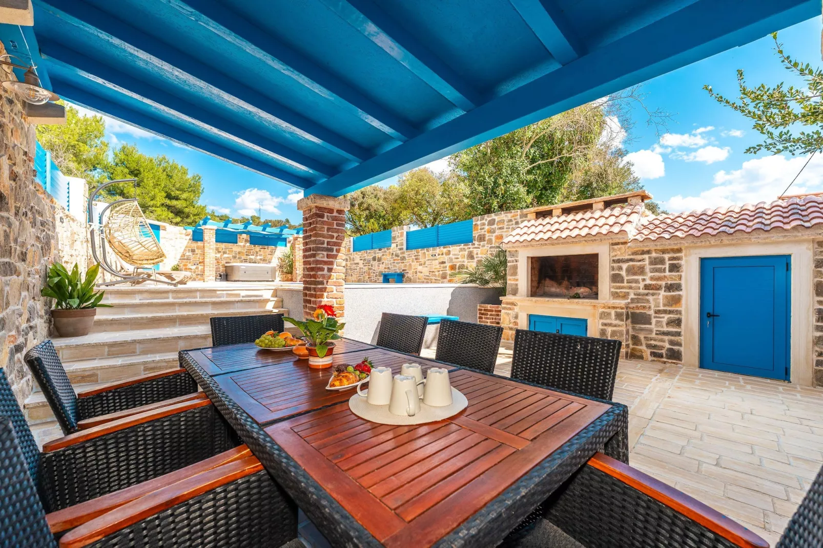 Dalmatian house Sukosan - Terrasbalkon