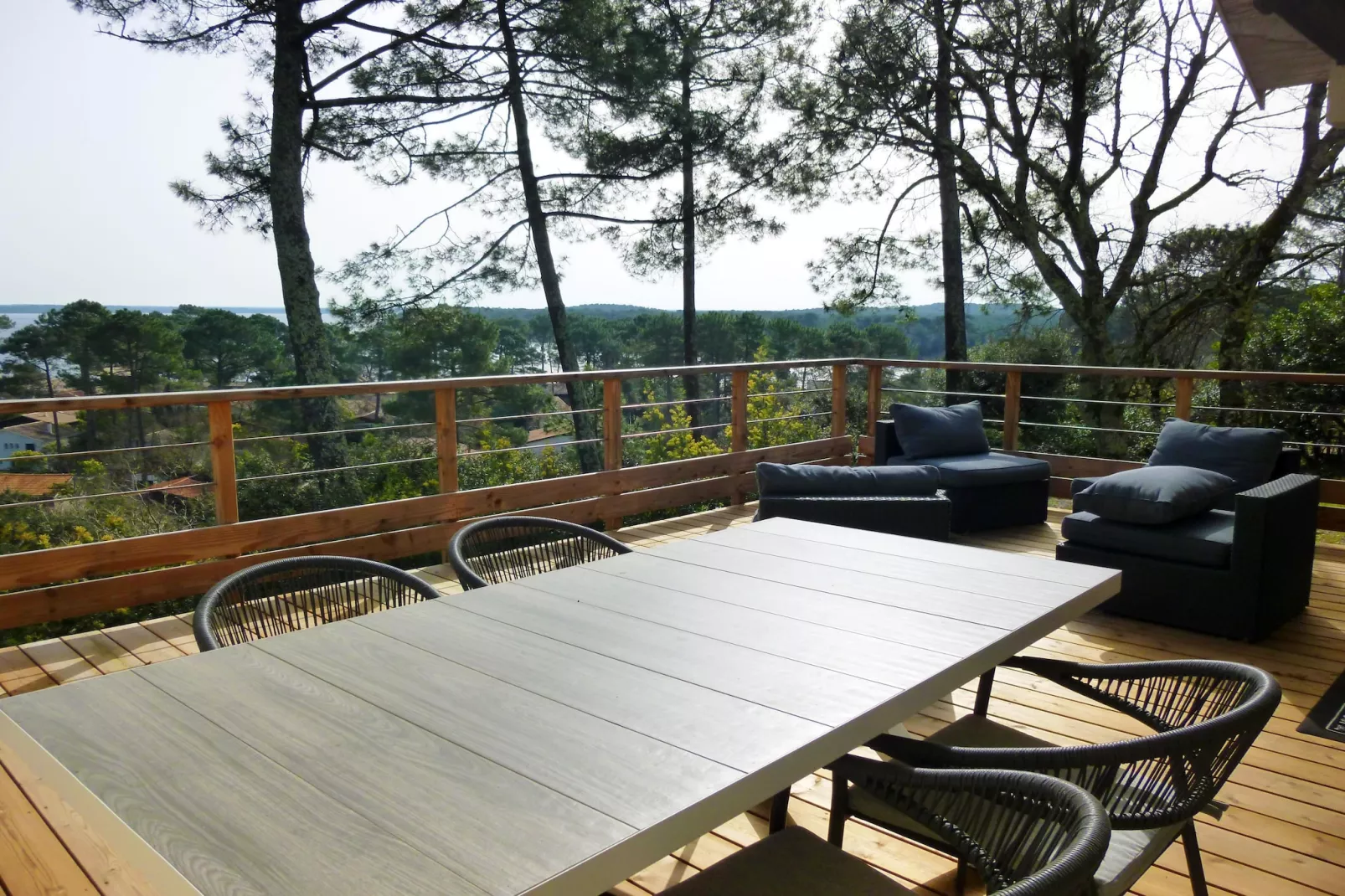 Maison avec vue sur le lac Lacanau - Terrasbalkon
