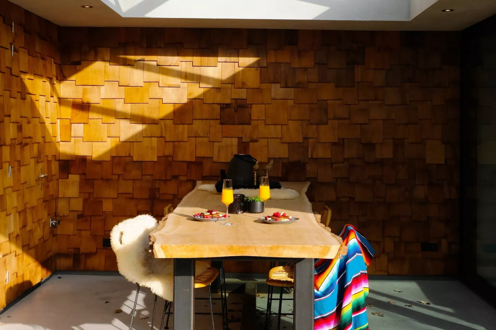 Houten Boshuis - Terrasbalkon