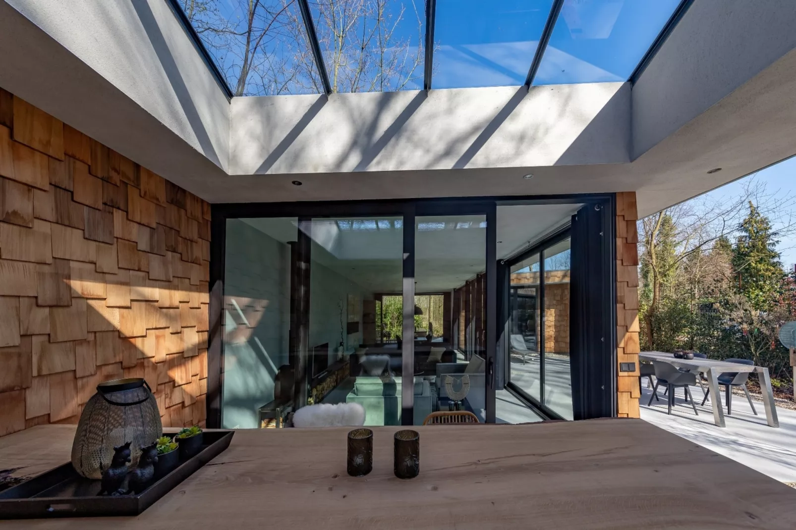 Houten Boshuis - Terrasbalkon