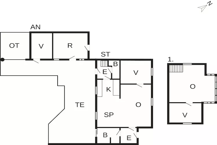 4 sterren vakantie huis in Roslev - Plattegrond