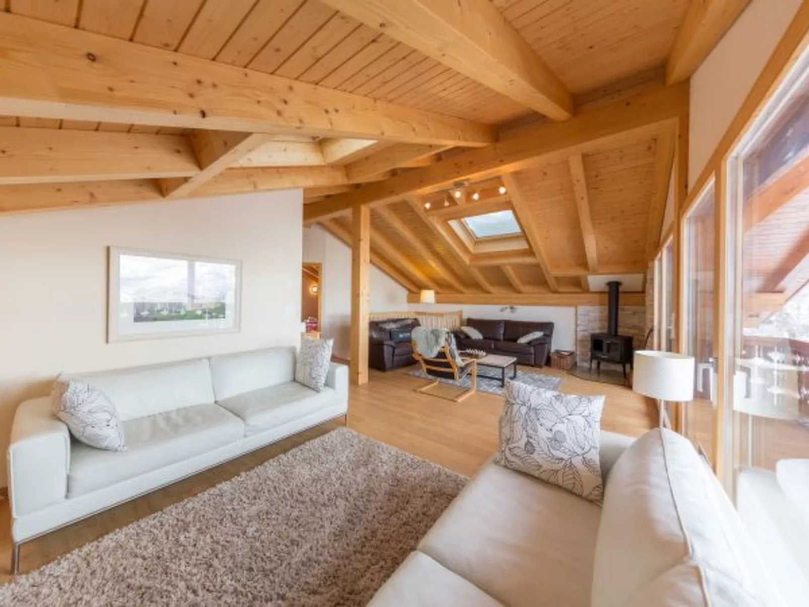 Chalet Nid Blanc wood burning hottub