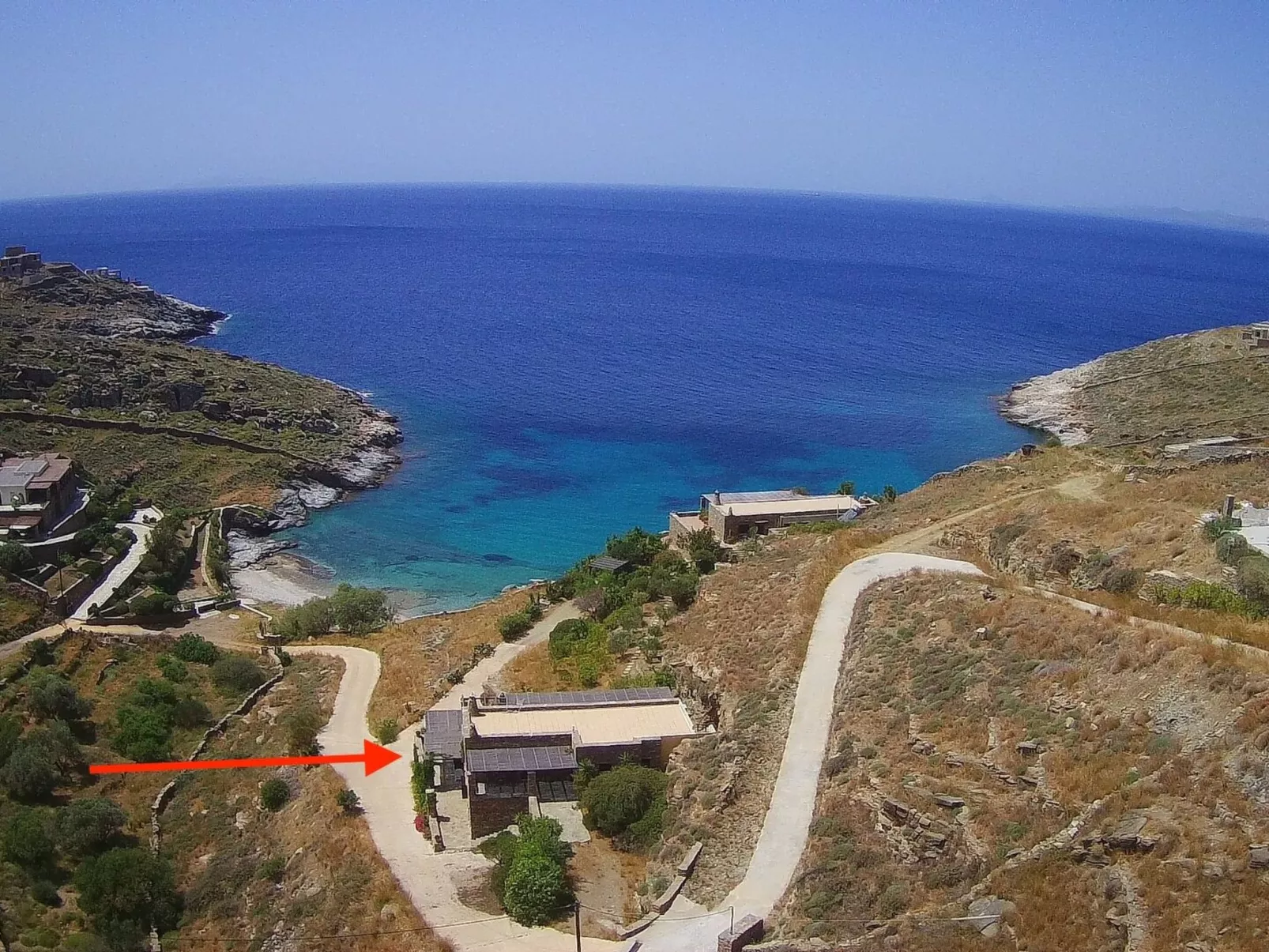 Apartment in Kea mit privatem Balkon und Blick auf den Sonnenuntergang
