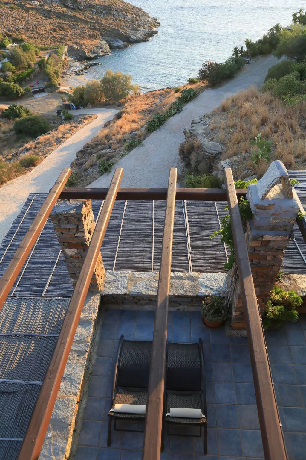 Apartment in Kea mit privatem Balkon und Blick auf den Sonnenuntergang
