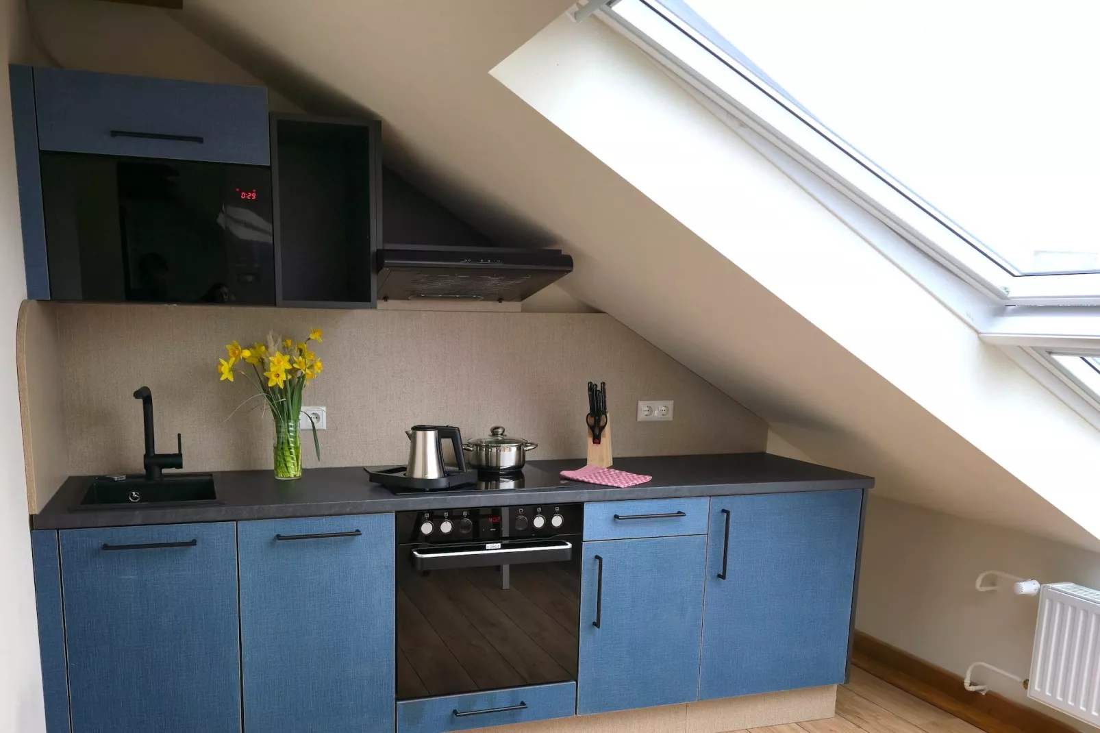 1-Raum Dachstudio - Keuken