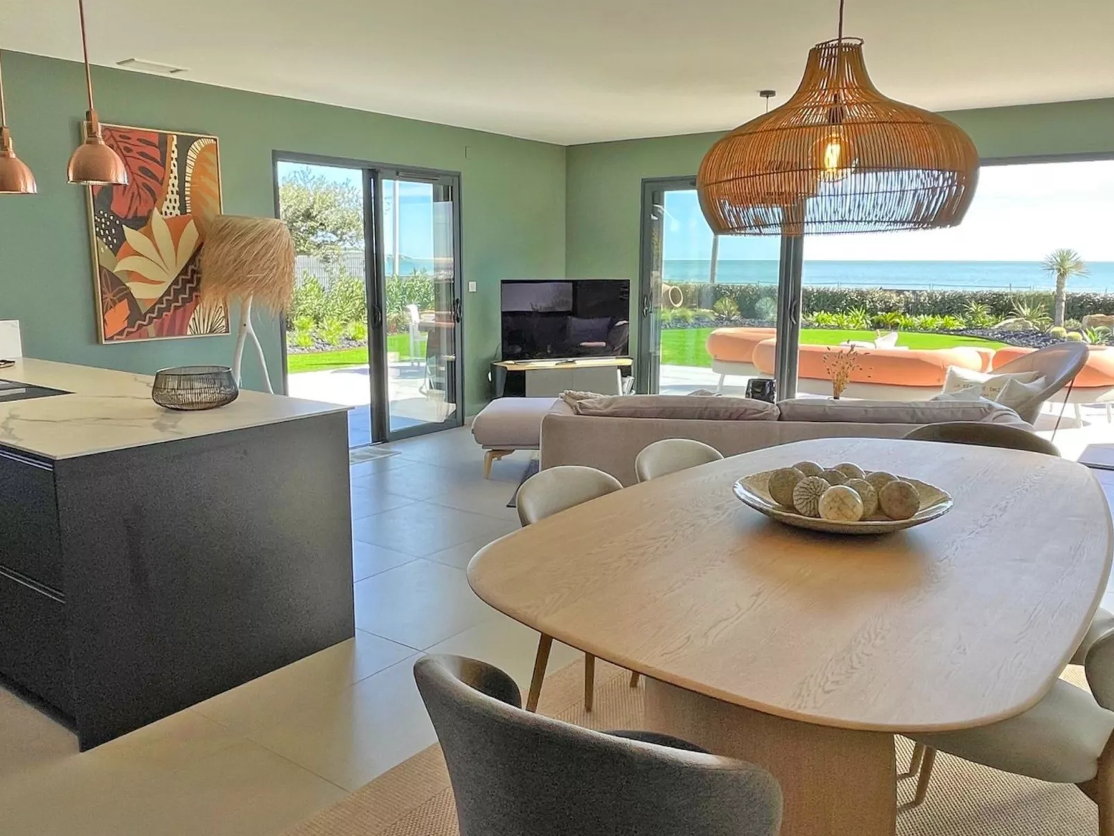 Wohnung T4 - 6 Personen - Meerblick - Klimaanlage - Wifi - Direkt am Strand - S - Binnen