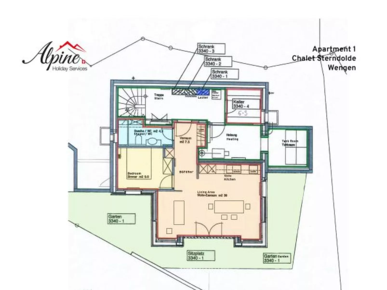 Chalet Sterndolde Apt. 1 - Binnen