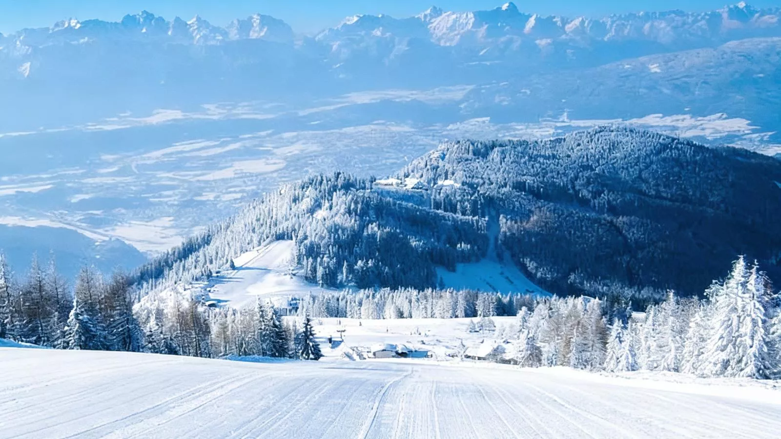 Seesicht Afritz am See - Gebied winter 20km