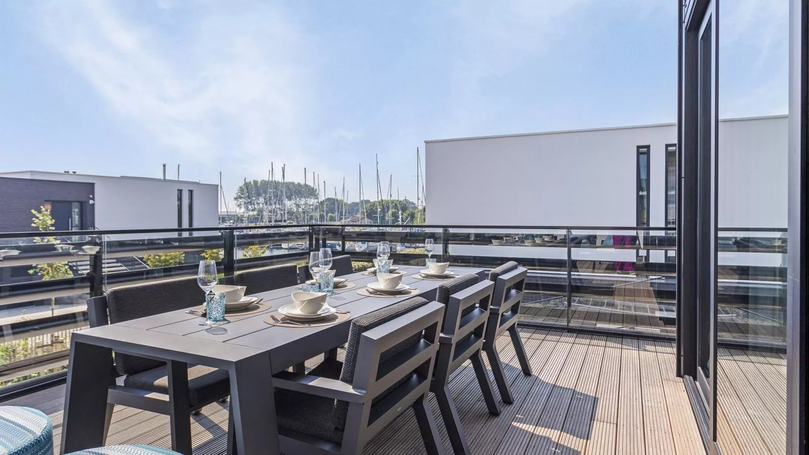 Zilte Watervilla - Terrasbalkon