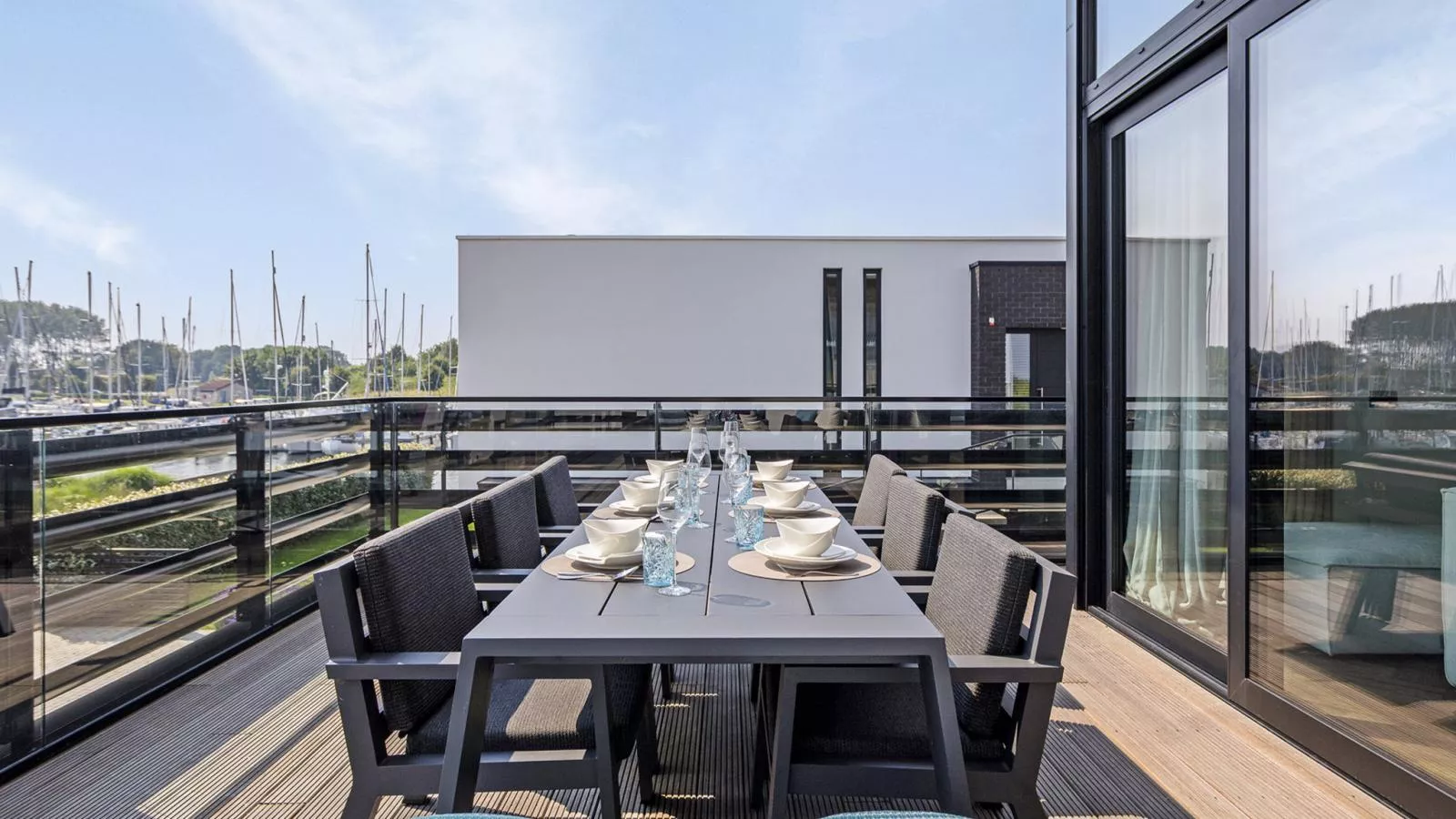 Zilte Watervilla - Terrasbalkon