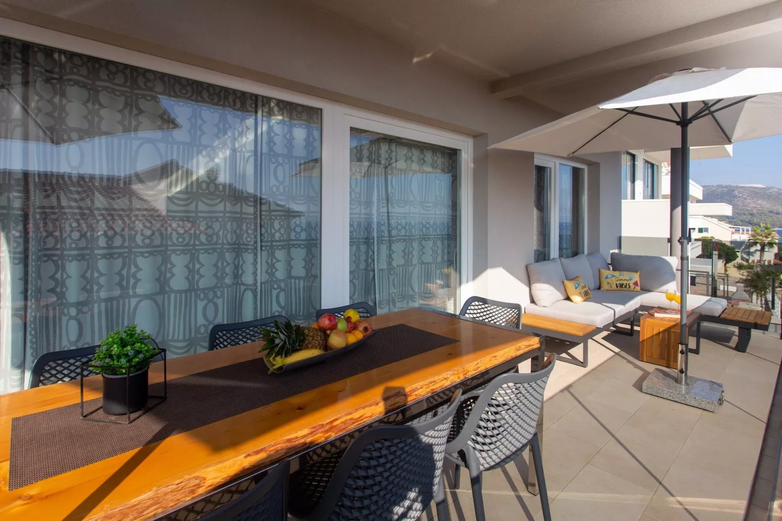 Apartments Aqua - Superior Two Bedroom Apartment with Terrace and Sea View (Aqua 2) - Terras