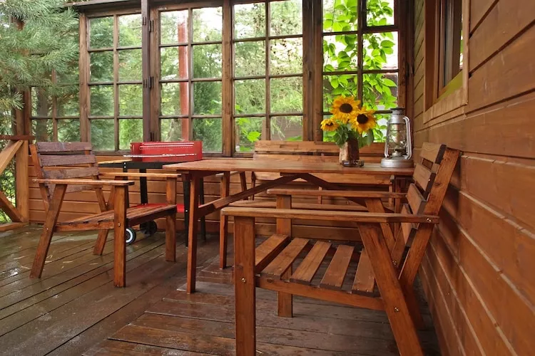 	Domek wakacyjny z 1 sypialnią na piętrze w Kopalinie - Terras